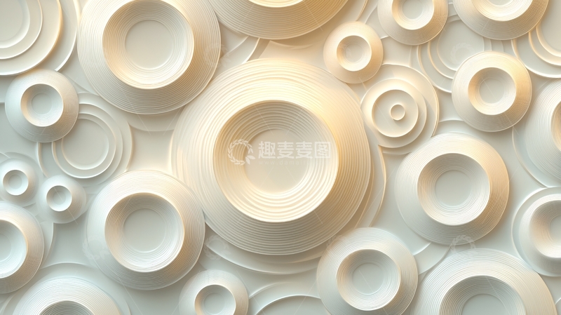 高清大图下载【趣麦麦图】白色圆圈背景