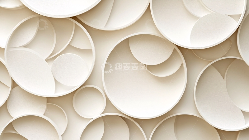 高清大图下载【趣麦麦图】白色圆形背景