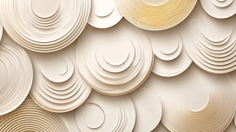 高清大图下载【趣麦麦图】层叠圆形抽象背景