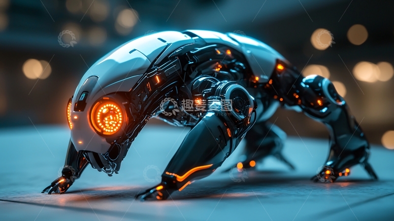 高清大图下载【趣麦麦图】未来科技感机械犬