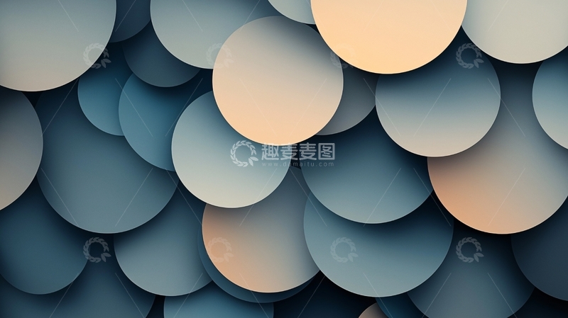 高清大图下载【趣麦麦图】抽象圆形背景