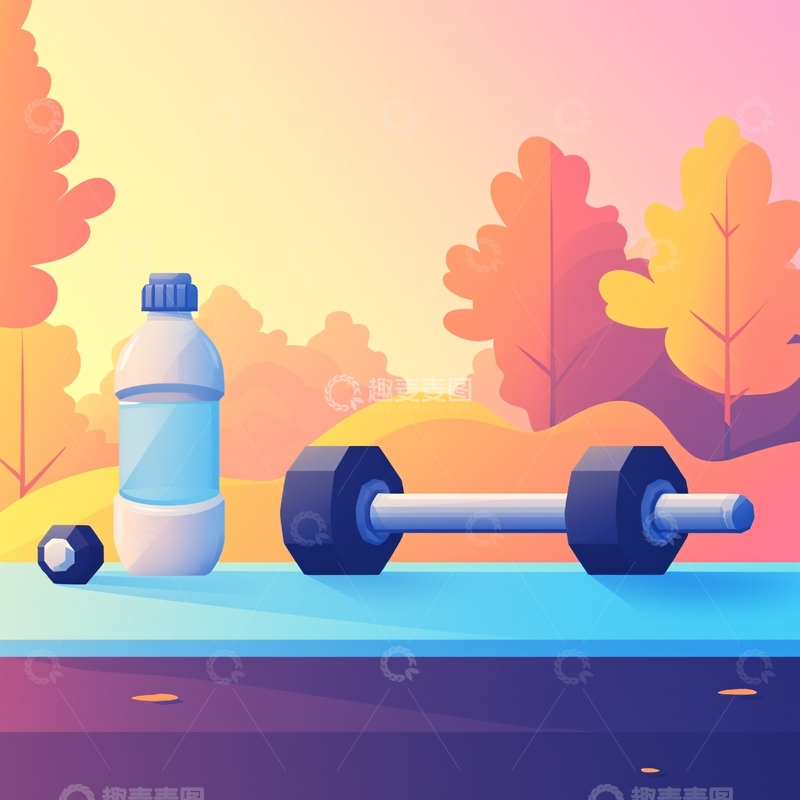 高清大图下载【趣麦麦图】户外健身