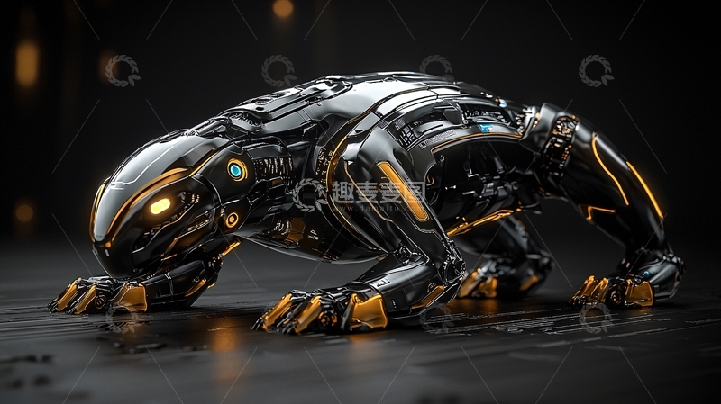 高清大图下载【趣麦麦图】机械豹