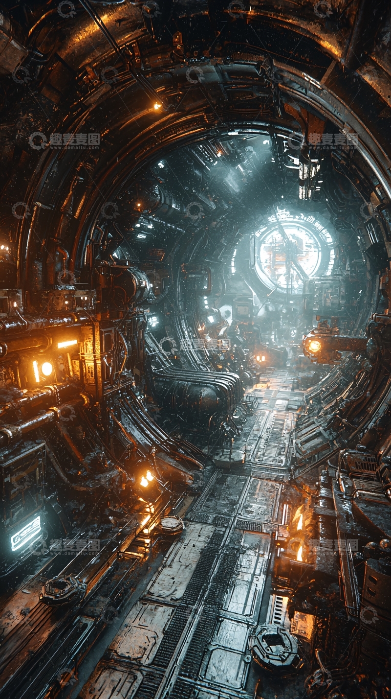 高清大图下载【趣麦麦图】未来科幻隧道