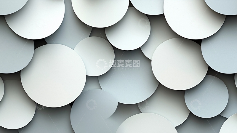 高清大图下载【趣麦麦图】堆叠的灰白圆形背景