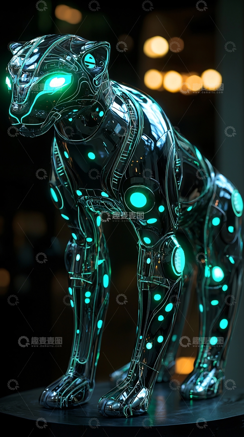 高清大图下载【趣麦麦图】机械豹
