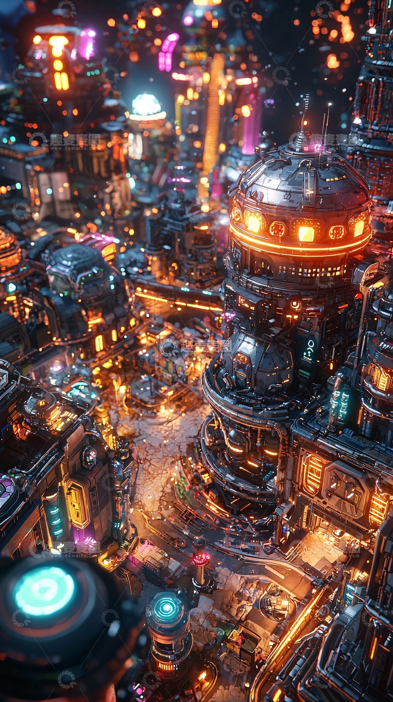 高清大图下载【趣麦麦图】未来都市夜景315