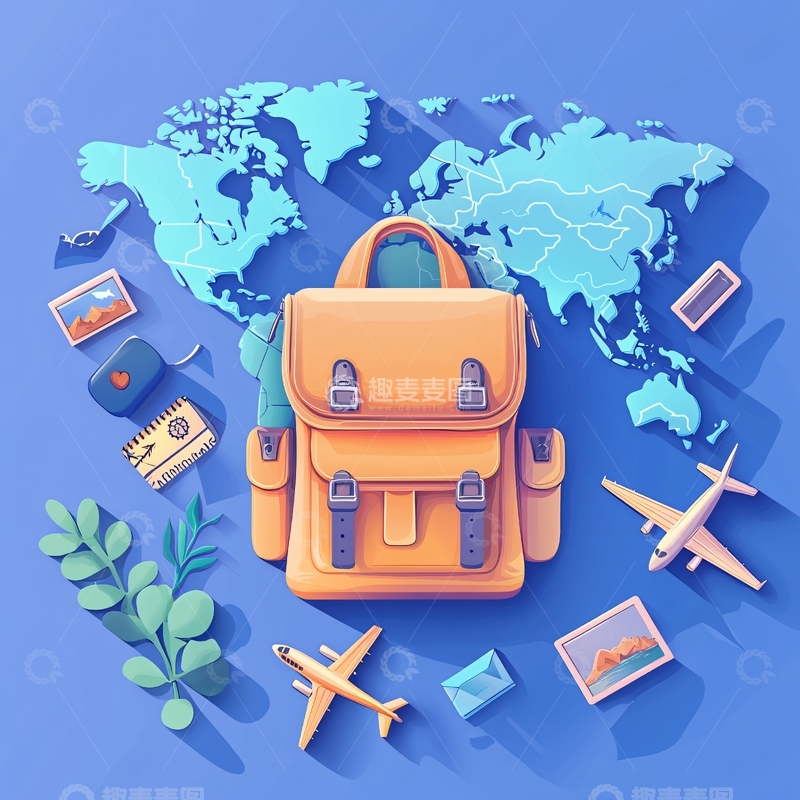 高清大图下载【趣麦麦图】旅行背包