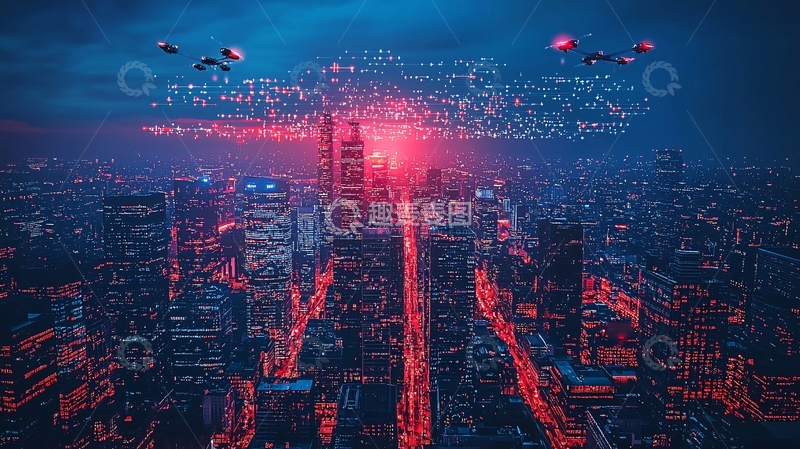 高清大图下载【趣麦麦图】未来都市夜景319