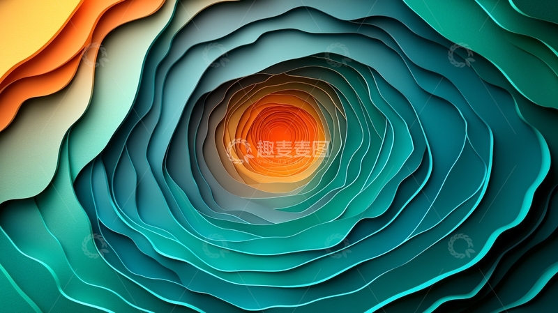 高清大图下载【趣麦麦图】抽象彩色漩涡