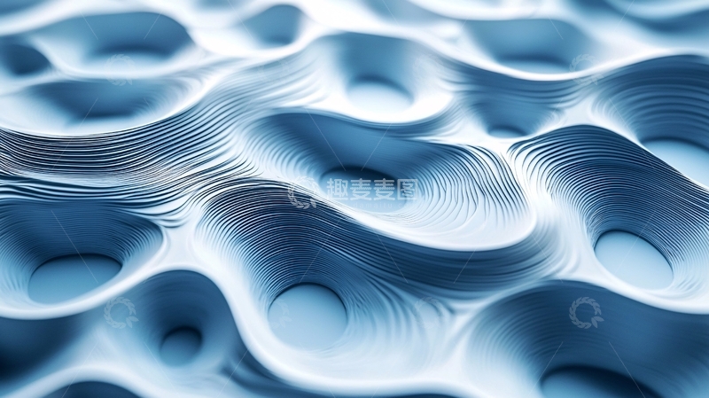 高清大图下载【趣麦麦图】抽象蓝色波浪纹理