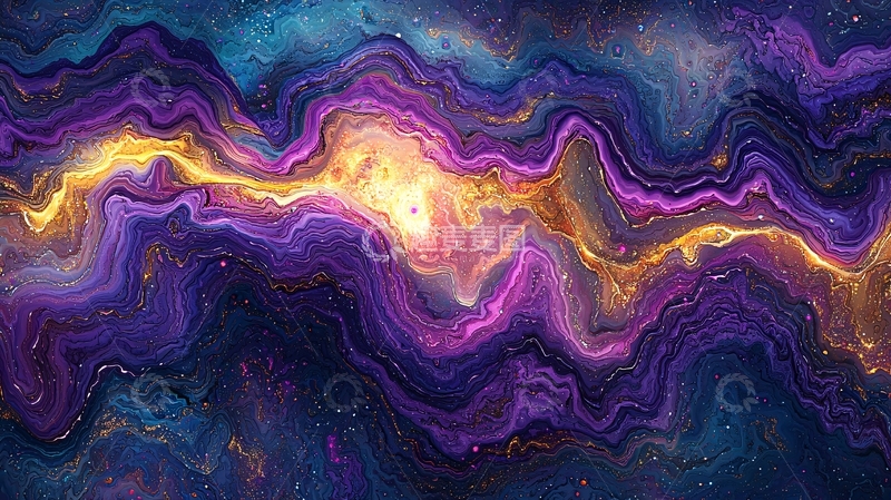 高清大图下载【趣麦麦图】宇宙星空流体画
