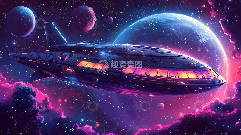高清大图下载【趣麦麦图】宇宙飞船