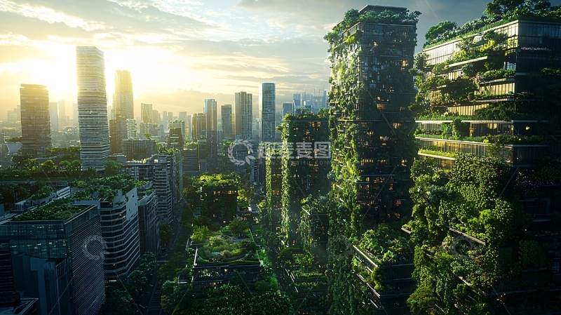 高清大图下载【趣麦麦图】绿色城市未来