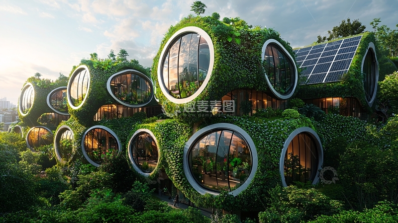 高清大图下载【趣麦麦图】绿色生态建筑