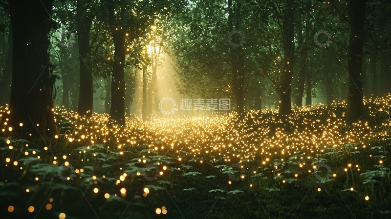 高清大图下载【趣麦麦图】森林光影