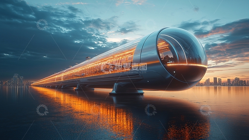 高清大图下载【趣麦麦图】未来科技感超高速列车