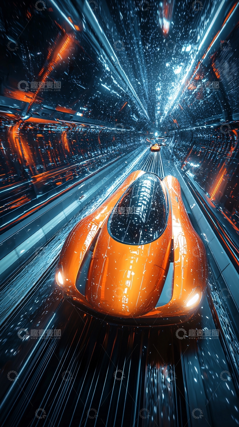 高清大图下载【趣麦麦图】未来科技感赛车