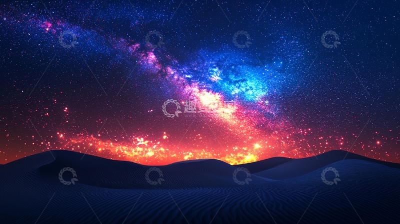 高清大图下载【趣麦麦图】梦幻星空沙漠