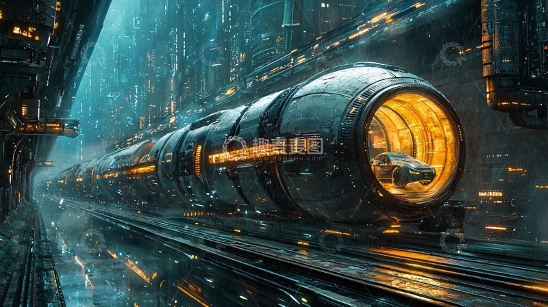 高清大图下载【趣麦麦图】未来科技感列车