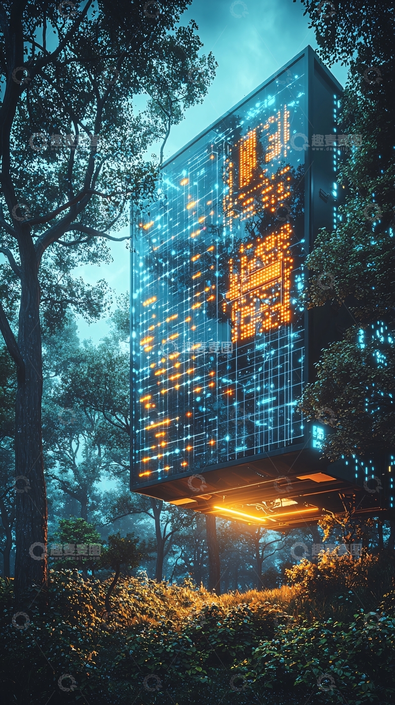 高清大图下载【趣麦麦图】森林中的未来建筑