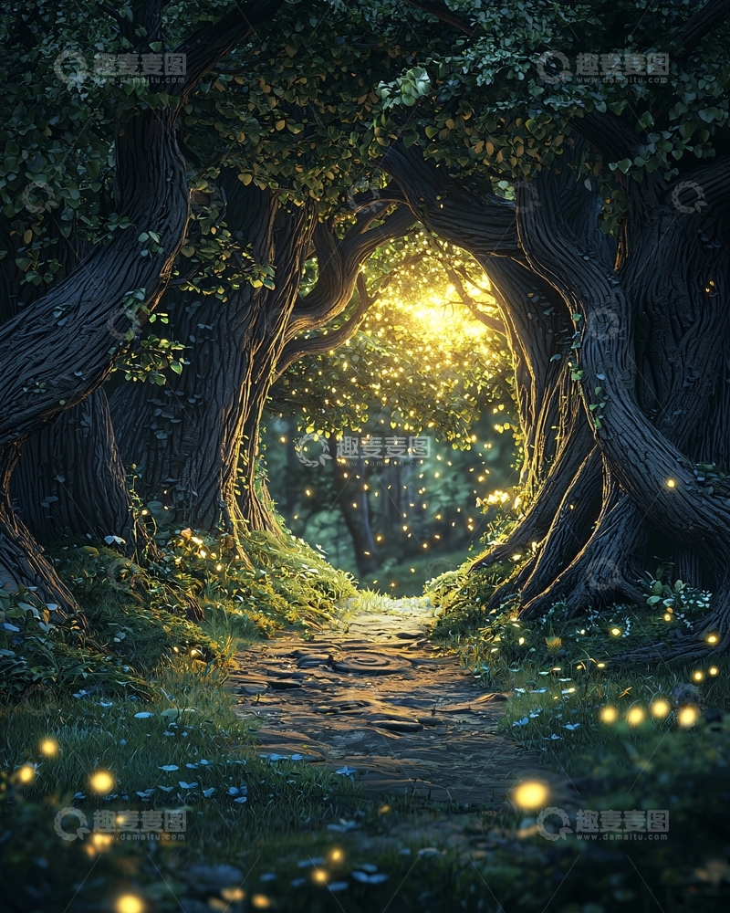 高清大图下载【趣麦麦图】梦幻森林小路96