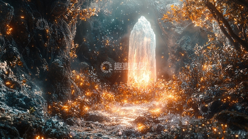 高清大图下载【趣麦麦图】森林水晶