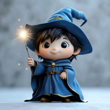 可爱魔法师卡通形象