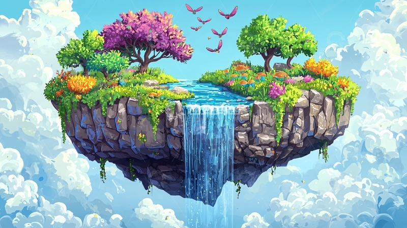 高清大图下载【趣麦麦图】天空之岛