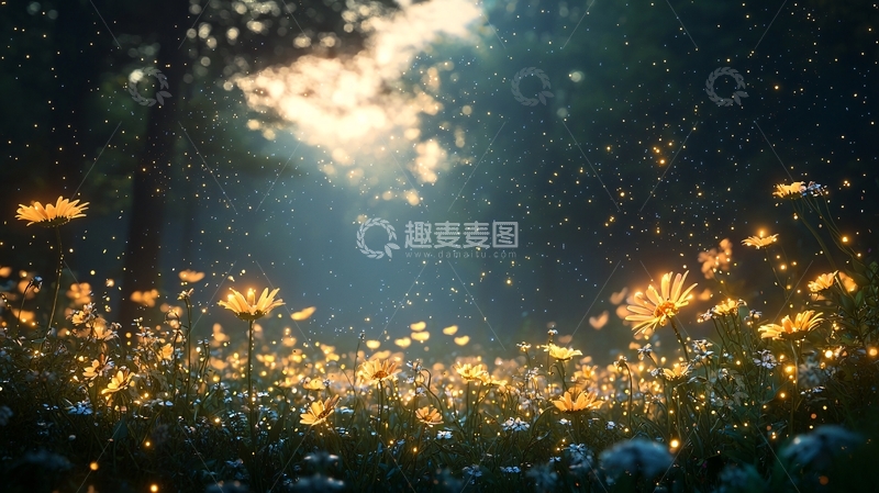 高清大图下载【趣麦麦图】梦幻森林花海