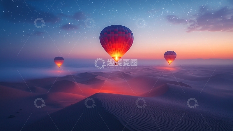 高清大图下载【趣麦麦图】热气球