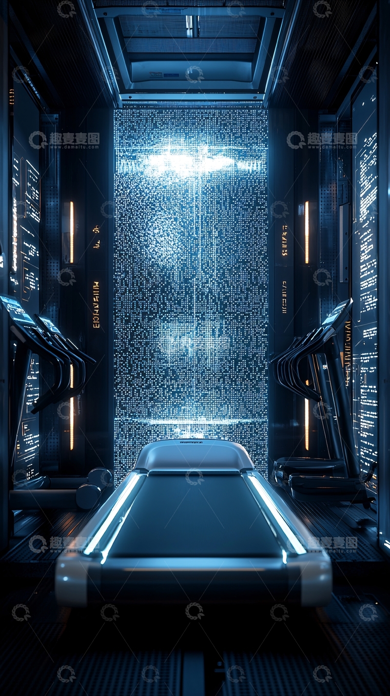 高清大图下载【趣麦麦图】未来科技感健身房