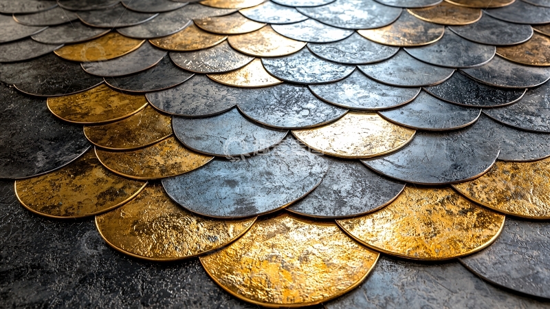 高清大图下载【趣麦麦图】金属鱼鳞纹理