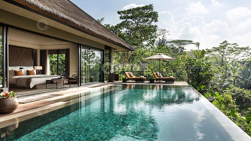 高清大图下载【趣麦麦图】私人泳池别墅