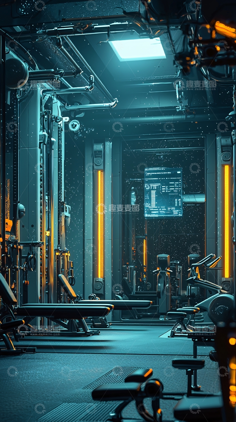 高清大图下载【趣麦麦图】未来感健身房