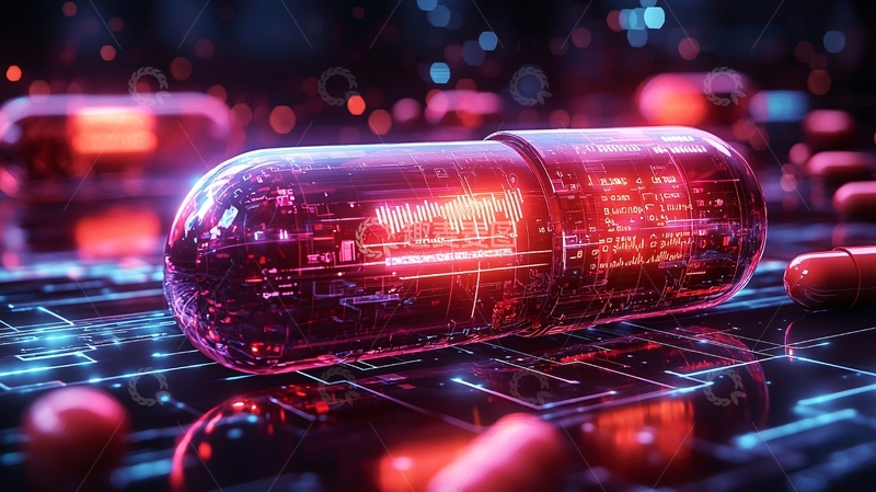 高清大图下载【趣麦麦图】科技感药丸