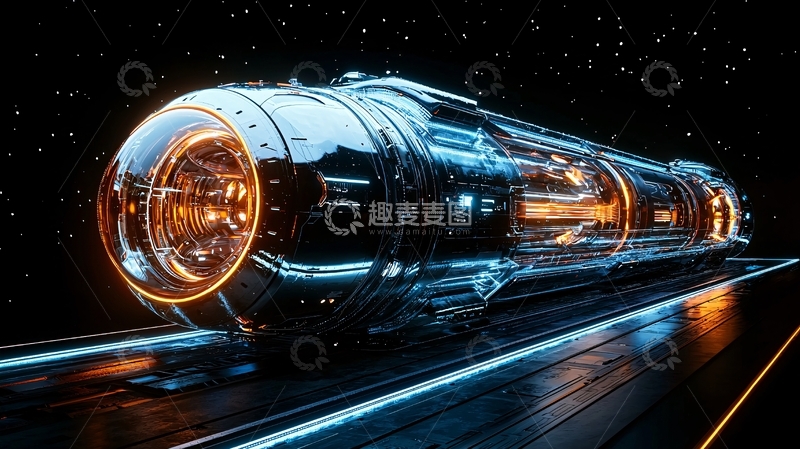 高清大图下载【趣麦麦图】未来科技列车