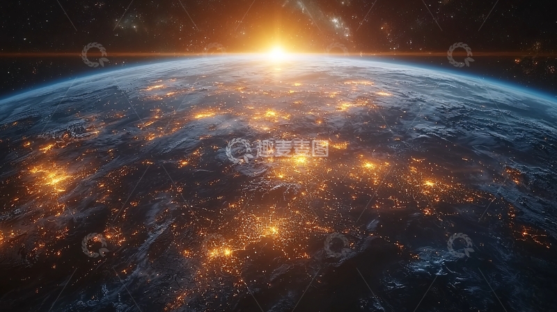 高清大图下载【趣麦麦图】地球日出