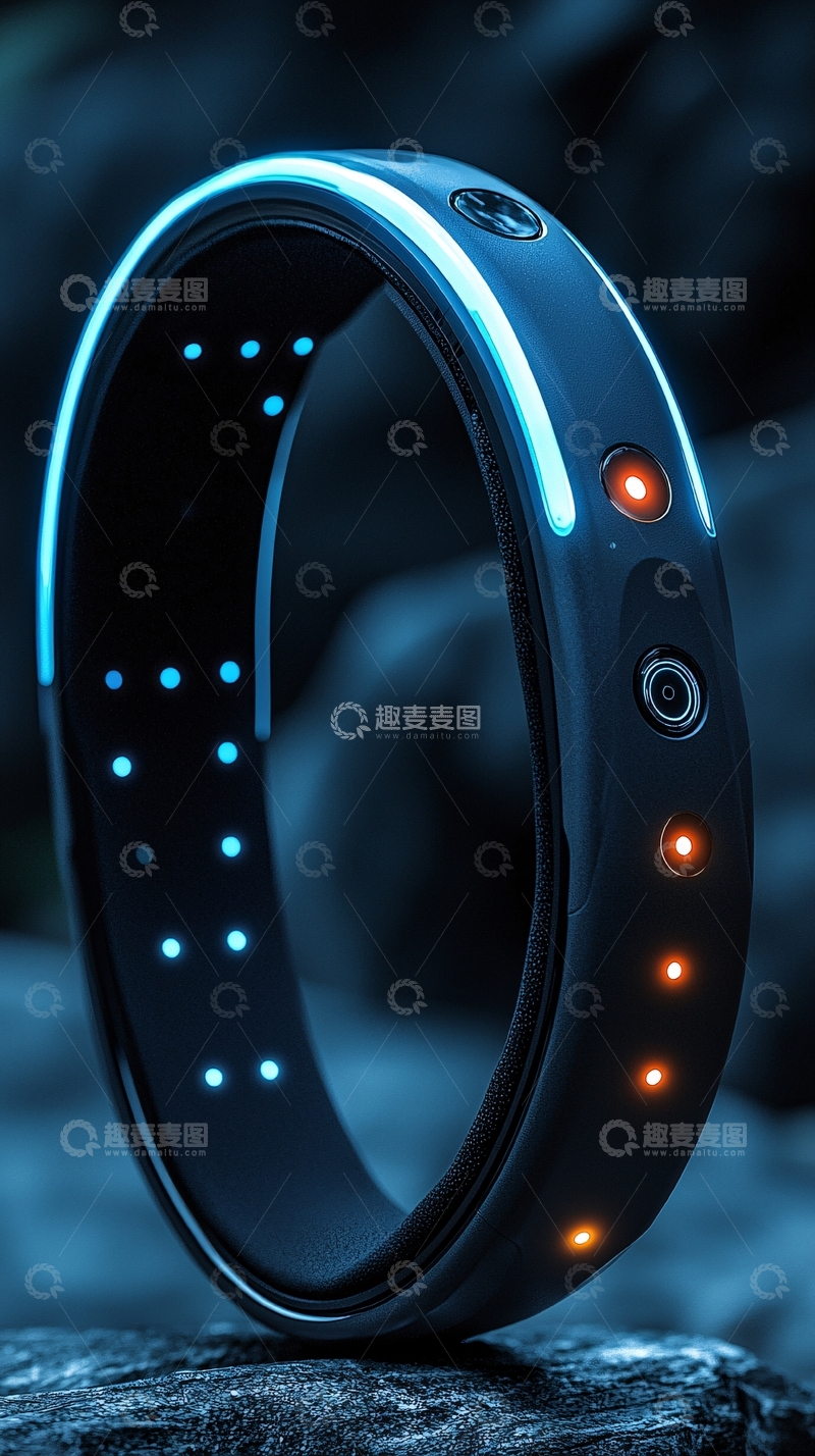 高清大图下载【趣麦麦图】科技感十足的智能宠物项圈