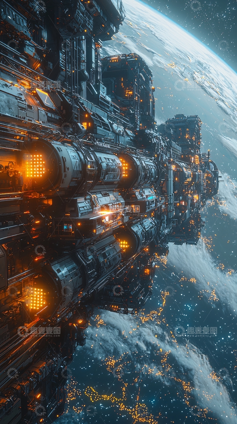 高清大图下载【趣麦麦图】太空巨型战舰