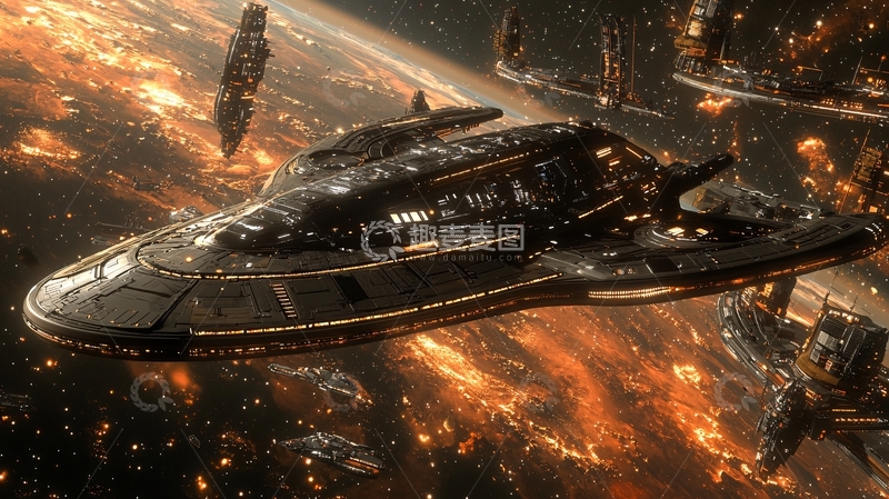 高清大图下载【趣麦麦图】宇宙飞船大战