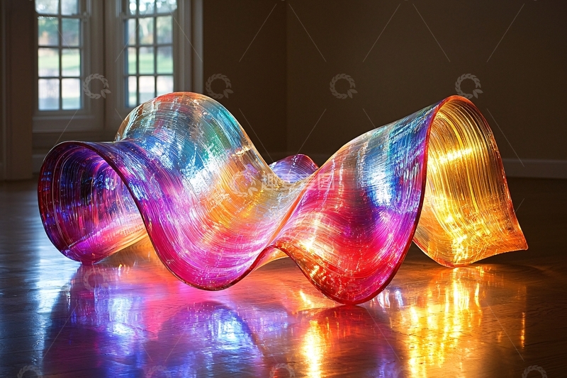 高清大图下载【趣麦麦图】彩色光影雕塑