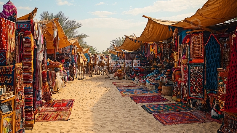 高清大图下载【趣麦麦图】熙熙攘攘的集市