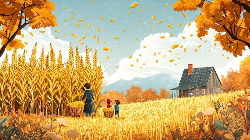 高清大图下载【趣麦麦图】秋日田园风光56