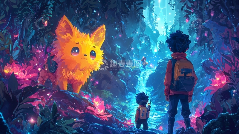 高清大图下载【趣麦麦图】奇幻森林小动物