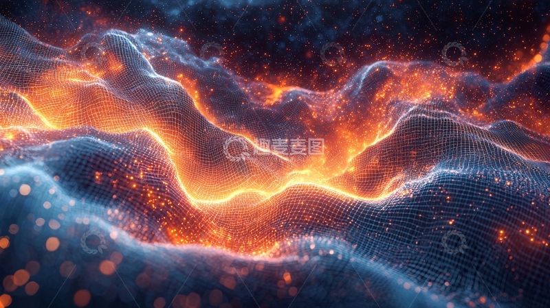 高清大图下载【趣麦麦图】火焰能量波纹