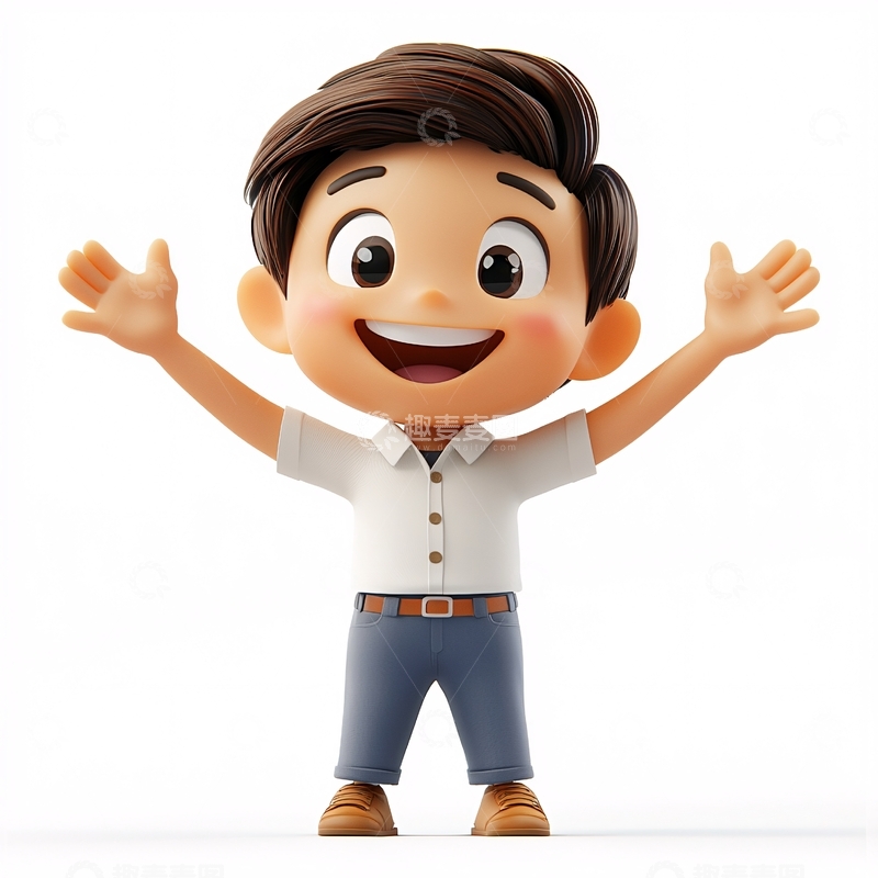 高清大图下载【趣麦麦图】开心的小男孩