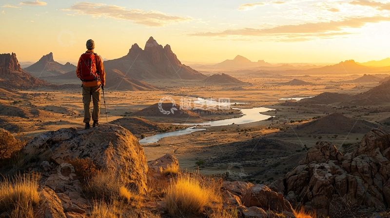 高清大图下载【趣麦麦图】日出时分壮丽山河