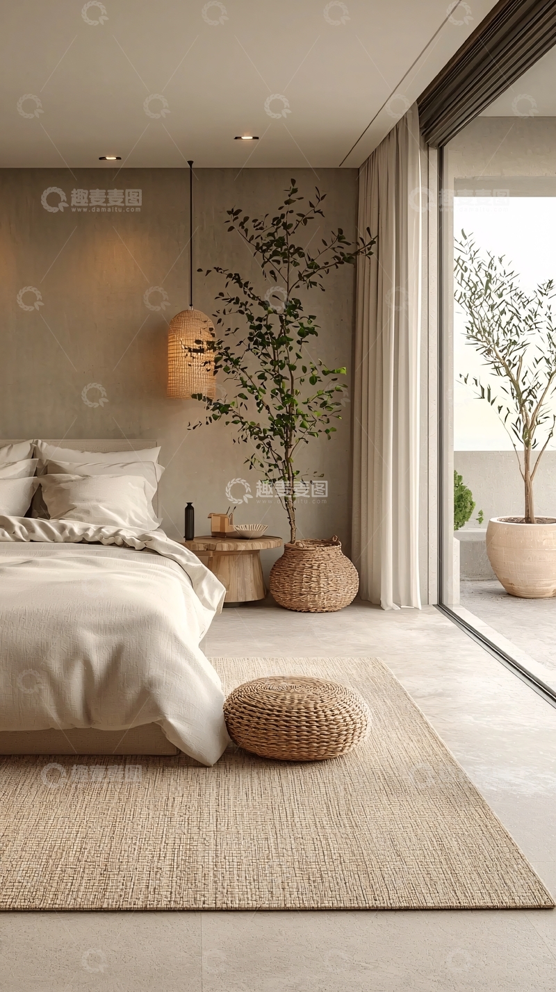 高清大图下载【趣麦麦图】极简风卧室设计