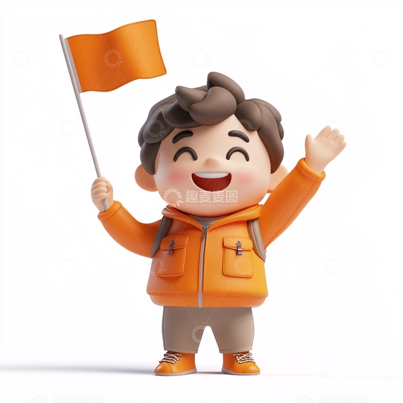 高清大图下载【趣麦麦图】卡通男孩